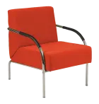 SPA 1 chrom,  látka BONDAI BN1 (4004) - látka cihlová